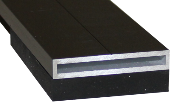 Terrassenmeister Schiene flach EPDM Abmessung: Länge 2400mm, Breite: 55mm
