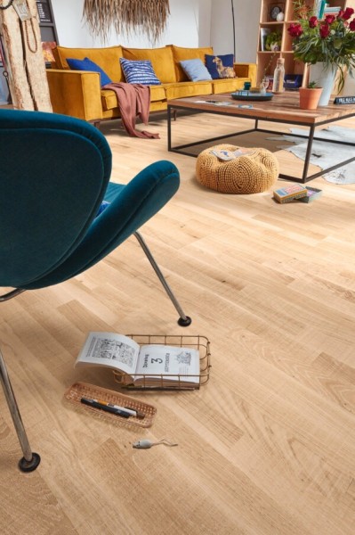 MeisterParkett. longlife PC 200 3-Stab Schiffsboden Eiche lebhaft weiß 9042, vintage struktur