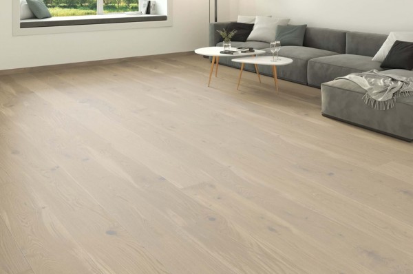 Tilo Parkettboden LIFE Eiche Weiß 1-Stab Impuls gefast (2V) Vital natur geölt gebürstet