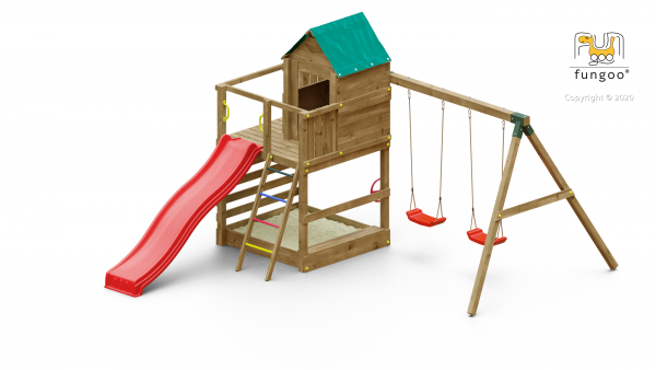 Fungoo Jarcas 4 mit Schaukel und Rutsche