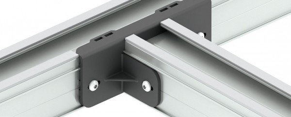 Ferax Kunststoff-Querverbinder für TUKON-Alu-Systemschienen, für 50 mm Profile
