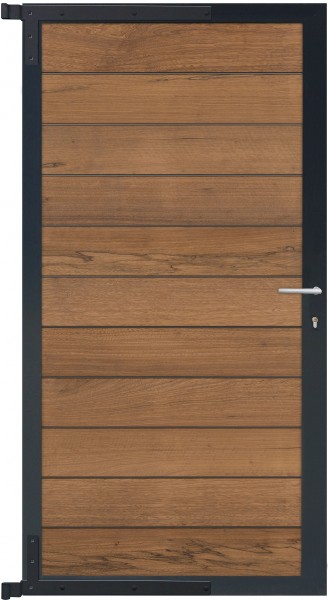 Steckzaunelement Thermo Limba Tor 90x175 cm Aluminium anthrazit