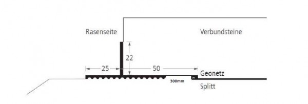 Ferax steinfix® Netz 22, grau, Profil 2 m