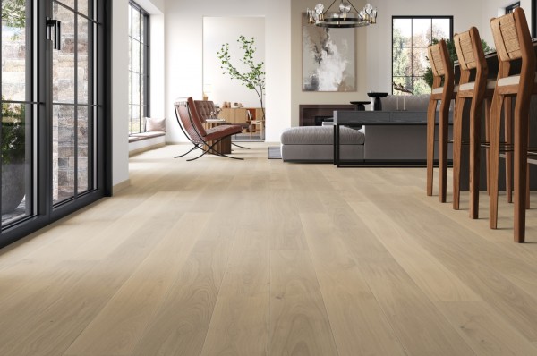 Tilo Puristico Parkett Trend Eiche Weiss, gefast (2V), gebürstet, Balance, Natur geölt