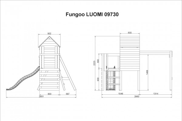 Fungoo Luomi kdi imprägniert, Rutsche in grün