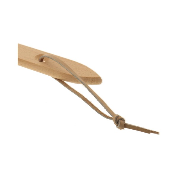 Fliegenklatsche "Ich mach dich platt!!!" Buchenholz & Leder