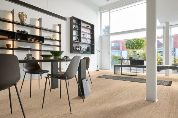 Meister Holzboden Natureflex HD 100, ultramattlackiert, Eiche lebhaft cremeweiß