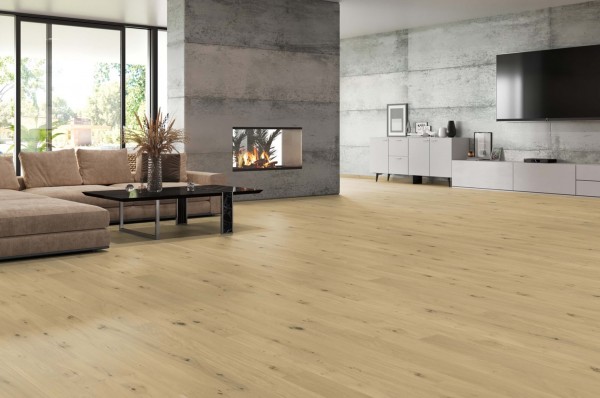 Tilo Rustico Trend Parkett Eiche natur!pur, gefast (2V), gebürstet, Intens, Natur geölt