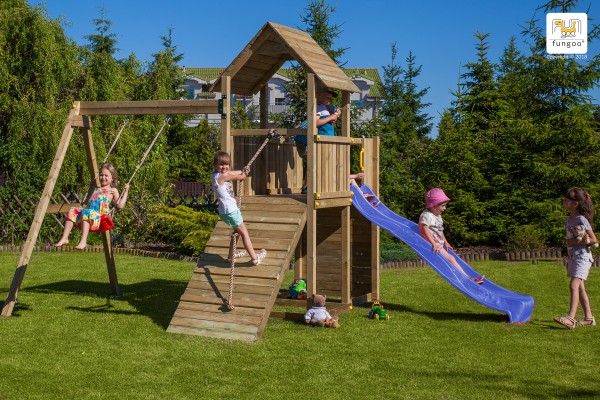 AKTION!! Solange Vorrat reicht! Fungoo Spielplatz Carol 3 / kdi imprägniert mit Rutsche