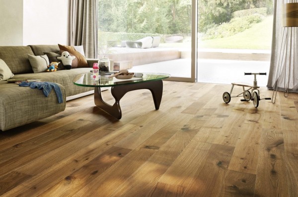 Tilo Marcanto Trend Parkett Eiche caramel, gefast (2V), gebürstet, Alpin, thermobehandelt, matt lack