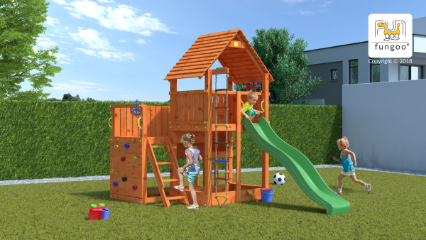 Fungoo Big Leader Spielturm / teakfarben imprägniert