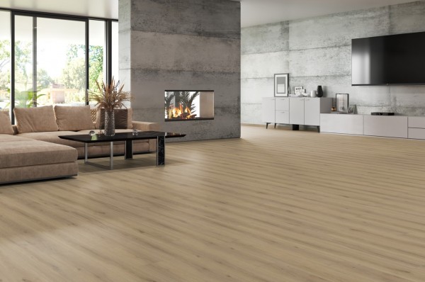 Tilo Vinyl Elito Trend Eiche Crema!Pur 1-Stab Holzoptik gefast (4V) Twist PLUS lackiert softsyn
