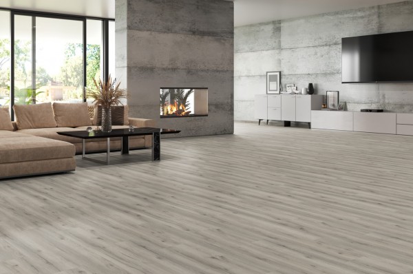 Tilo Klebe Vinyl Robusto Pro+ Eiche Dolomit 1-Stab softsynchron gefast (4V)Twist PLUS lackiert