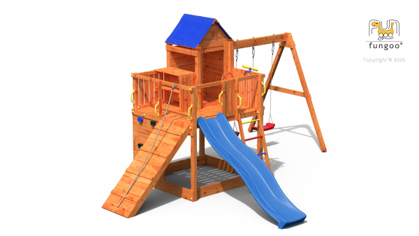 Fungoo Treehouse Teak lasiert, Rutsche 2,20 mtr