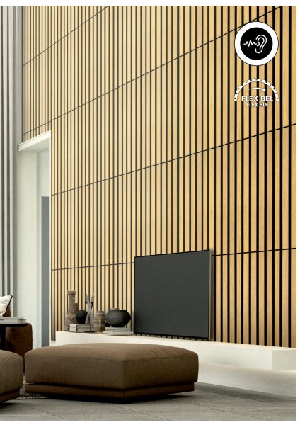 Acous Compact - Wandakustikelement AC02CS Eiche rustikal 10,3x2440x305mm