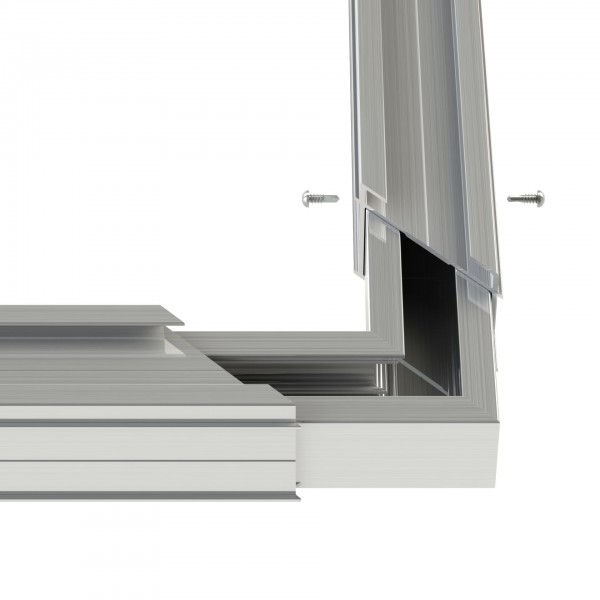 Ferax Eckverbinder für TUKON-Alu-Systemschienen, für 50 mm Profile