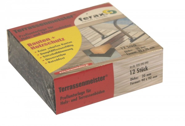 Ferax Terrassenmeister Profi-Unterlage für Terrassen Quadrate 20 x 90 x 90mm