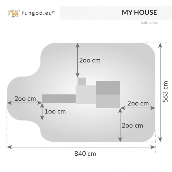 Fungoo My House Spielhaus / teakfarben imprägniert