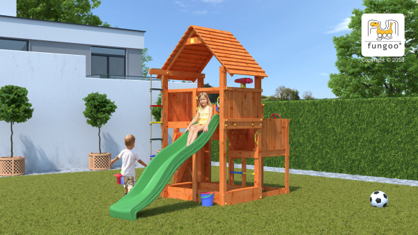 Fungoo Big Leader Spielturm / teakfarben imprägniert