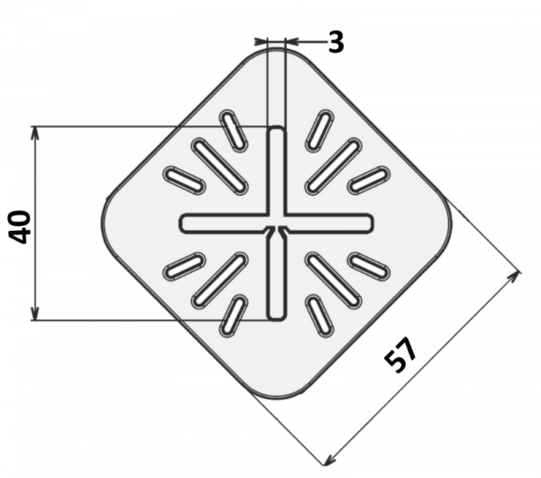 Ferax Distanzo - transluzenter Abstandshalter, Packung mit 48 Stück
