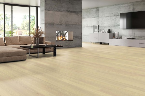 Tilo Puristico Parkett Esche weiss, gefast (2V), gebürstet, Harmony, Natur geölt